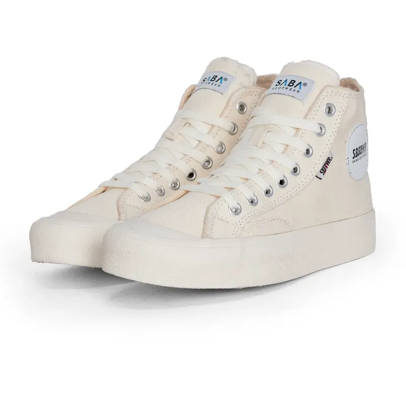 SABA Basic High Krem - Sepatu Sneakers Casual Pria Wanita 1