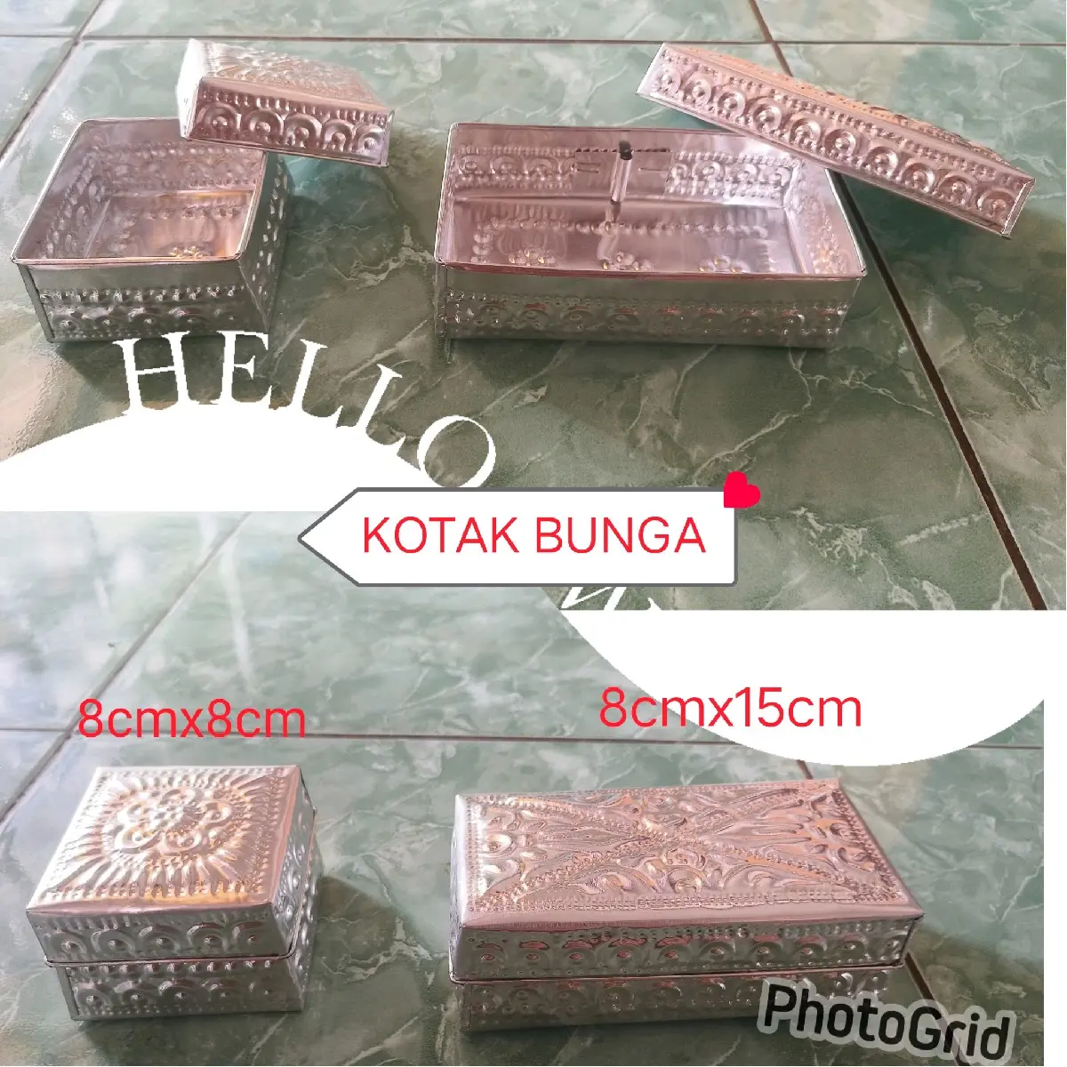 kotak tempat bunga + tempat dupanya