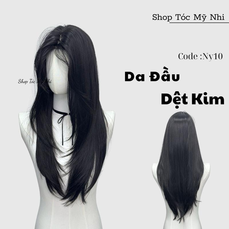 Tóc Giả Mỹ Nhi Da Đầu Tỉ Lệ Dệt Kim NY10 Thẳng Cúp dài