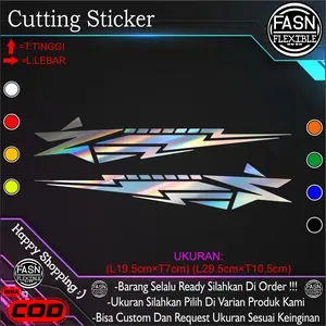 Sticker "SEPASANG KANAN KIRI VECTOR GARIS BINTANG" Cutting Sticker Body Motor / Mobil Dan Lain Lain