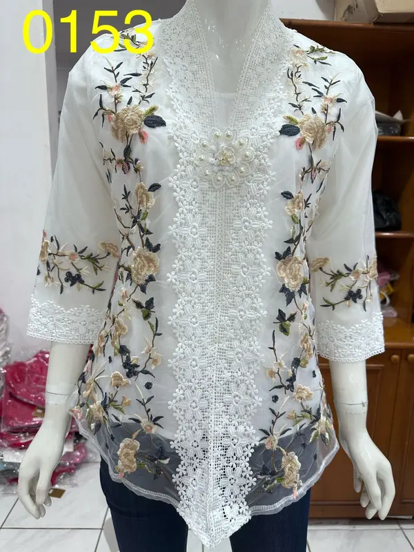 1514 kebaya rompi organdi alexuez premium brukat /kebaya encim bordir 4