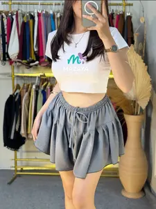 Rok Celana Ruffle Korean Mini Skirt Hotpants Wanita