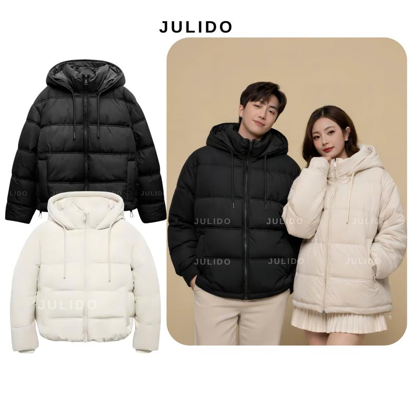   HÀNG CAO CẤP  Áo phao bông nhồi có mũ nam nữ JULIDO dày dặn cao cấp  bông siêu nhẹ  