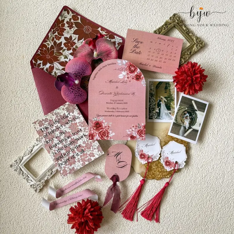 [PASTI JADI 1-2 HARI] Keepsake Wedding Calligraphy Keepsake Keep Shake Off Vows Set Wedding Stationary Undangan Pernikahan 2