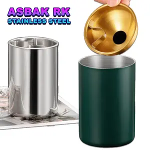 Asbak Tabung Stainless Steel Windproof Ashtray Aesthetic Terbaru -WD-23