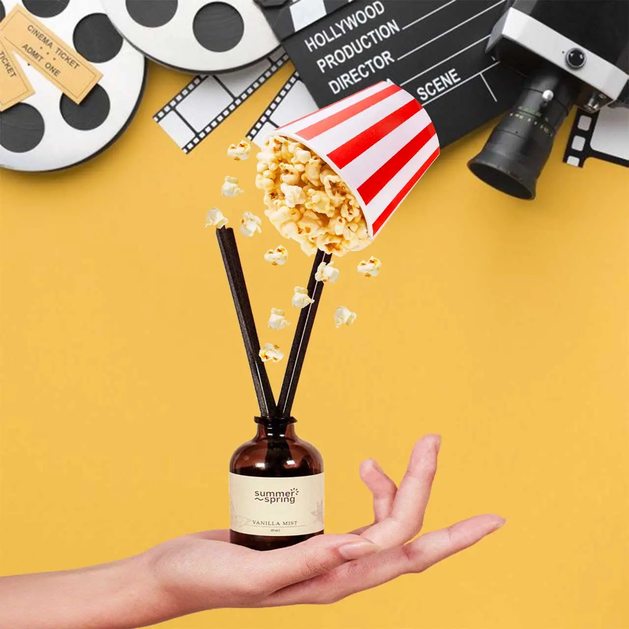 pengharum ruangan popcorn caramel aromaterapi red diffuser untuk kamar  tidur kamar mandi ruang kerja ruang keluarga