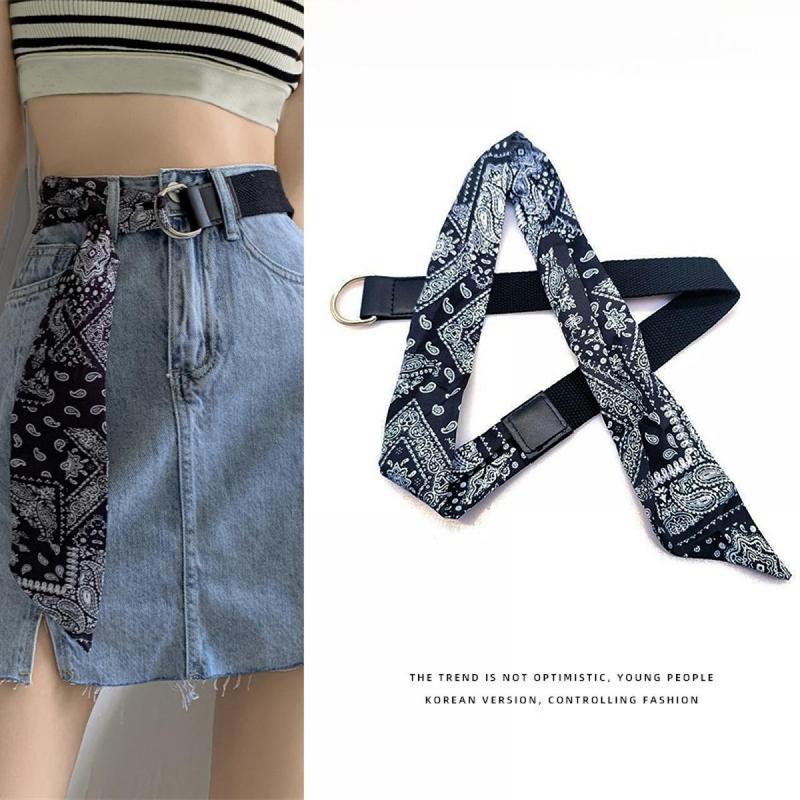 【COD Thắt Lưng Vải Bố Khâu Thiết Kế Khăn Quàng Lụa, Khóa Vòng Đôi, Thích Hợp Cho Bé Gái Đeo, Đồ Trang Trí Thời Trang, Thắt Lưng Quần Voi