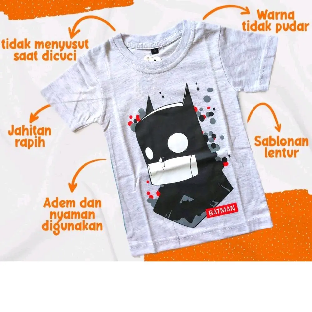 Paket Hemat 10 Pcs Kaos Anak dan 5pcs kaos anak - Bisa COD - Fashion