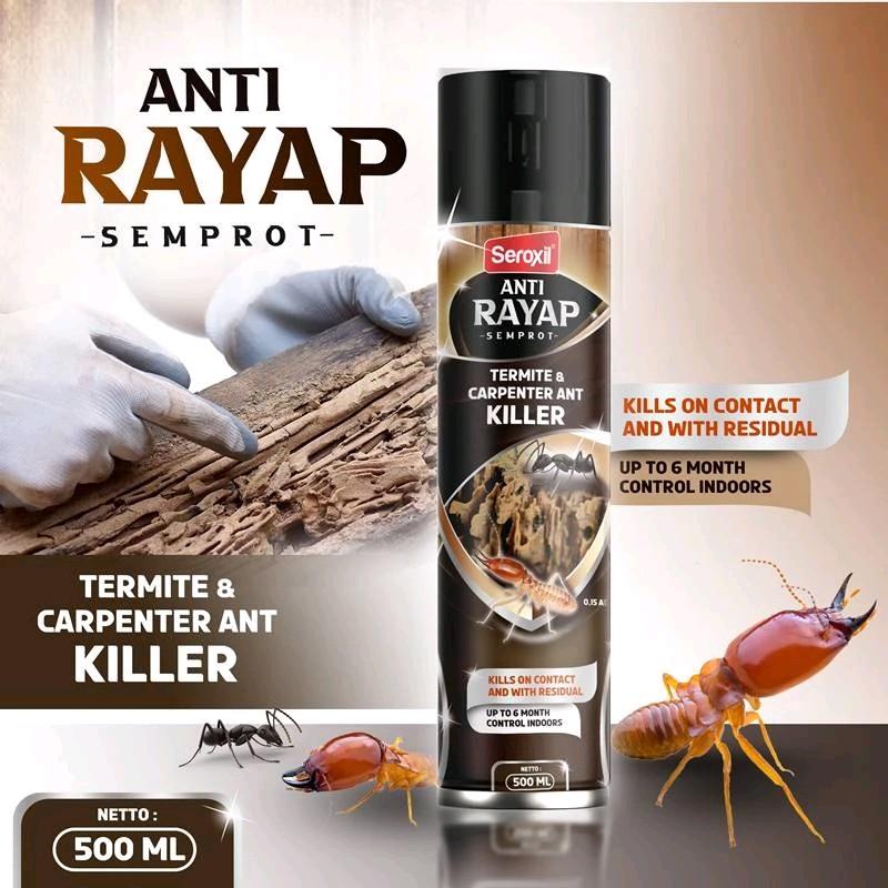 [AC] SEROXIL ANTI RAYAP AEROSOL - BASMI RAYAP KAYU DAN TANAH - ANTI RAYAP AMPUH 500ML - OBAT RAYAP RUMAH VIRAL - PEMBASMI SERANGGA 0