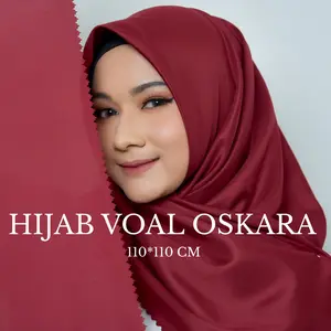 Hijab Segi Empat Voal Lasercut / Jilbab Voal Laser Cut / Kerudung Voal Katun Nyaman Muslim Square Santai
