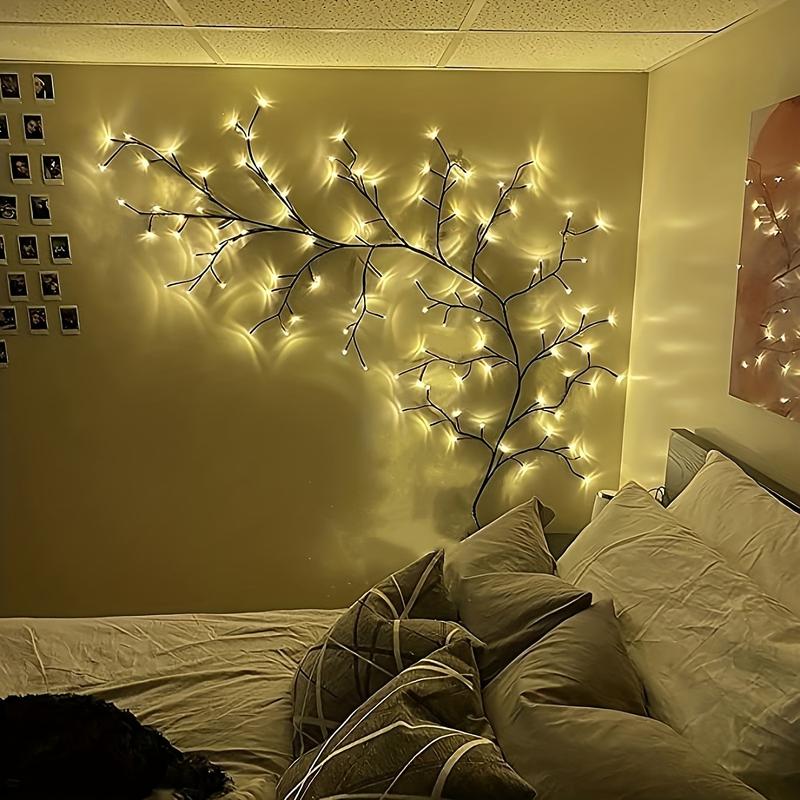 Product Introduction of New 1pc 96LED Tree Branch Light, For Desktop Wall Decoration, 8 Modes, USB Powered DIY Festive Tree Vine Light, Christmas Decoration Night Light, Halloween Decorations Lights Outdoor Ornaments 6