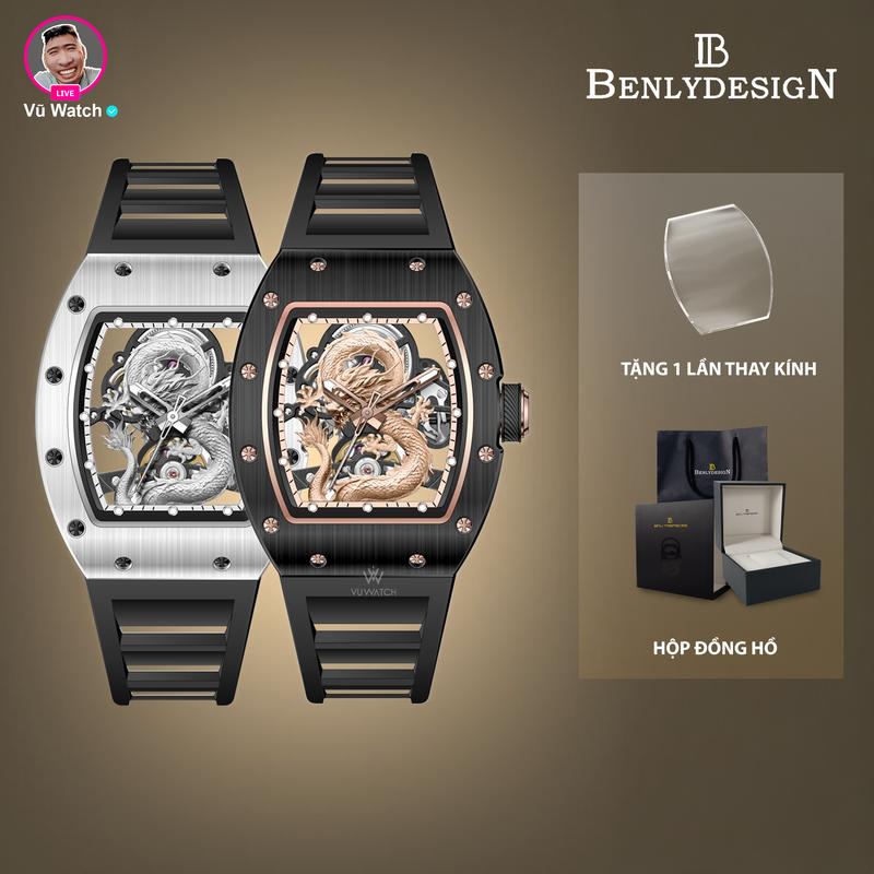 Đồng Hồ Nam BenlyDesign BL1915 [4648] | Tặng 1 lần thay kính miễn phí | Bộ máy Seagull | Kính Sapphire