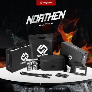 (Exclusive) - Clutch Bag Pria NORTHEN ULTRA Anti Bara Sling Bag Multyfungsi 3 in 1 Hand Bag Cowok Waterproof Tas Tangan Anti Air Sling Bag Kulit Waistbag Distro Hitam