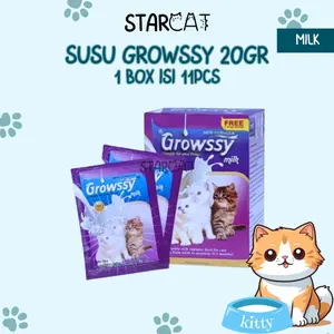 SC Growssy Susu 1 Box isi 11 Bayi Anak Kucing 0 2 Bulan Kitten Pengganti ASI Penggemuk