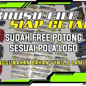 KHUSUS FILE SIAP CETAK LEMBARAN A3 VYNIL SUDAH FREE POTONG SESUAI POLA LOGO UNGGULAN BAHAN VYNIL & LAMINASI