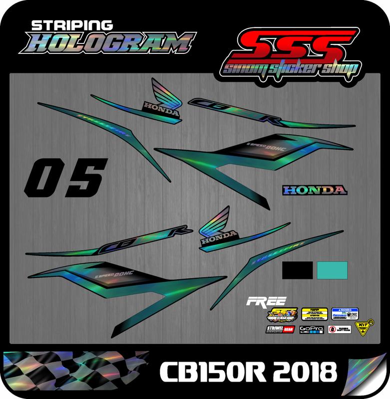 Stiker Striping Ori Hologram Honda CB150R 2018 List Motor CB150R V3 8