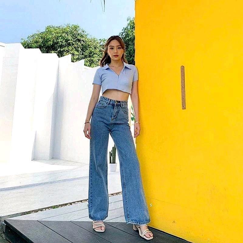 Kulot Jeans Highwaist Loose Panjang Celana Bawahan wanita size 27-42 4
