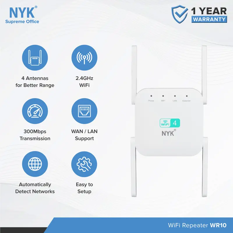 Wifi Repeater Extender WiFi Internet NYK WR10 Router WiFi Wireless WiFi Amplifier 1
