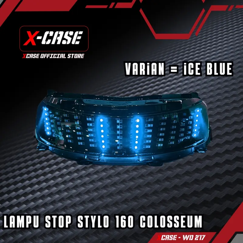 X-Case Stoplamp Honda Stylo 160 Running Colosseum 8 Mode Tombol Click WD 217 Motor Motorcycle 5
