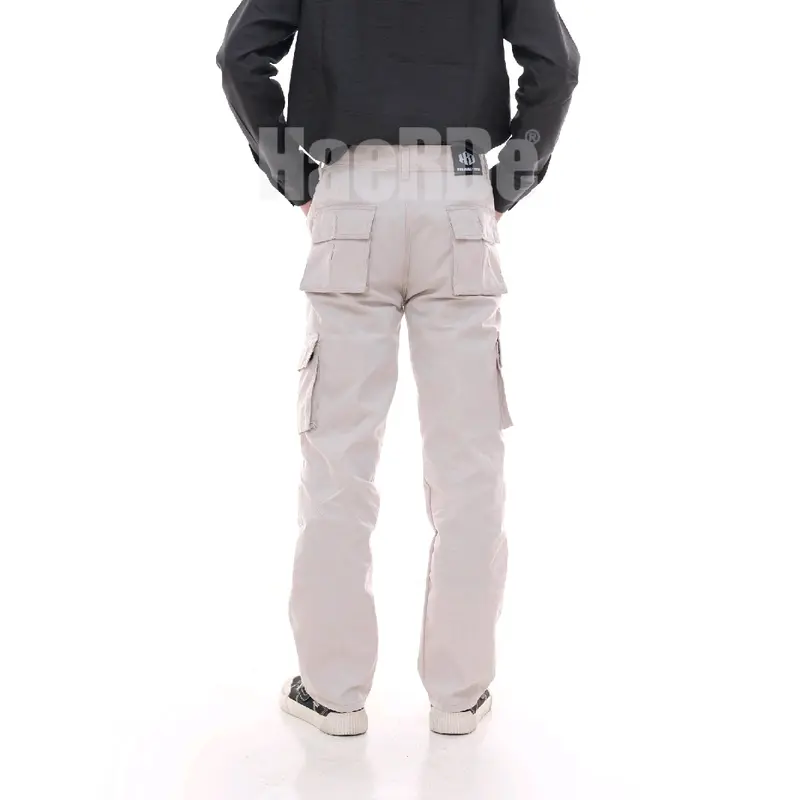 Celana Cargo Gombrong Panjang Pria Standar Reguler Loose Fit Celana Panjang Kargo Kimpul Hitam Army Abu Mocca Cream  Nyaman Straight 1