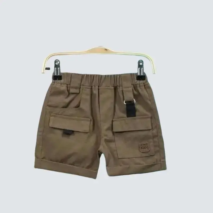 Paket 4 Pcs Celana Cargo Pendek Anak Cowok Cewek Usia 1-10 Tahun Katun - Variasi Kantong, Ring Besi, dan Tali - Fashion 5