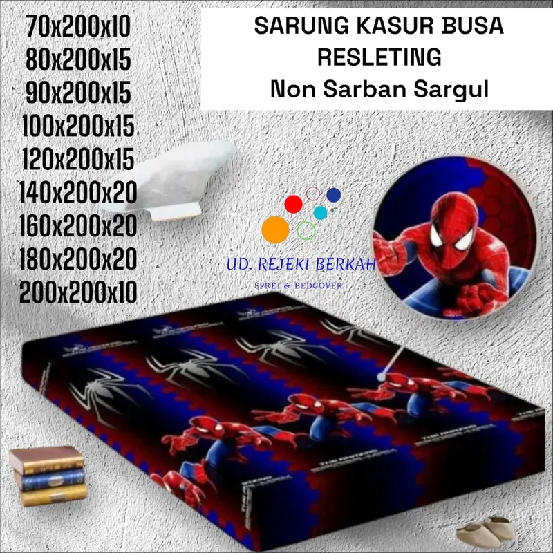 Sarung Kasur Busa Resleting Terbaik & Termurah - Aneka Ukuran Kain Non Bantal Guling Non Bedcover Bunga 7