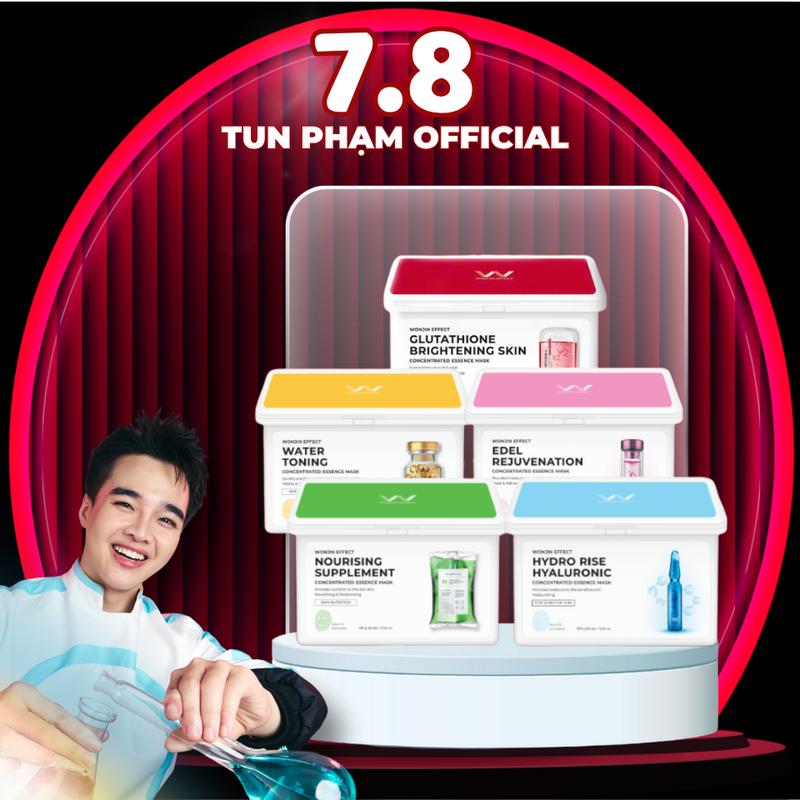 [Tun Phạm x minie] Hộp 30 Mặt Nạ Giúp Dưỡng Da Chuẩn Clinic Mỗi Ngày WonJin Effect Mask 350g (hộp 30 Mask)