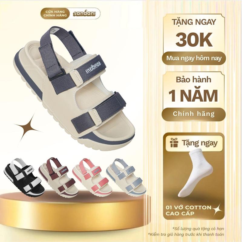 SANDANI Giày Sandal Nam Nữ Unisex S8 Màu Xám Be Đế Êm Siêu Nhẹ Chống Trơn Trượt - BẢO HÀNH 1 NĂM