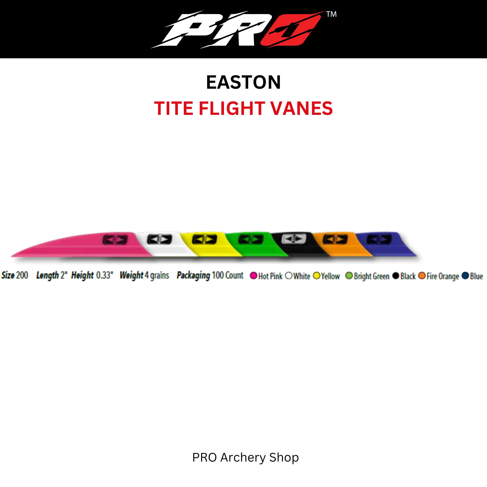 EASTON VANES TITE FLIGHT ORIGINAL USA - VANES ARROW PANAHAN - VANE ANAK PANAH - VANES 2" - 2in BULU ANAK PANAH