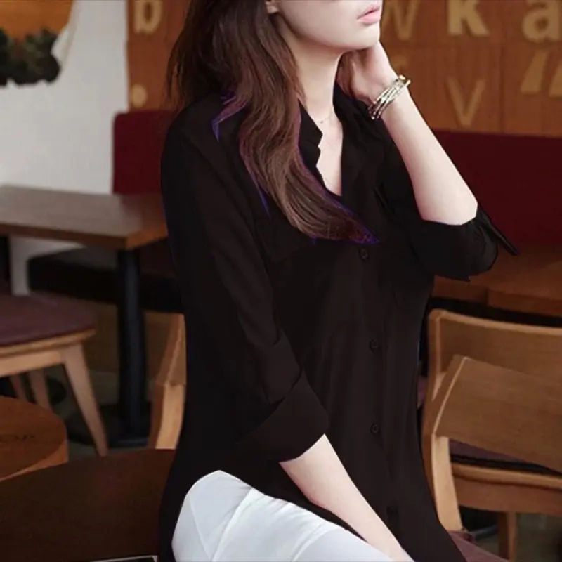SƠ MI NỮ XẺ EO ĐUÔI TÔM ĐỦ 7 MÀU FORM DÀI ĐỦ SIZE VẢI LỤA MỊM MÁT SIZE M L XL XXL XXXL -A001 6