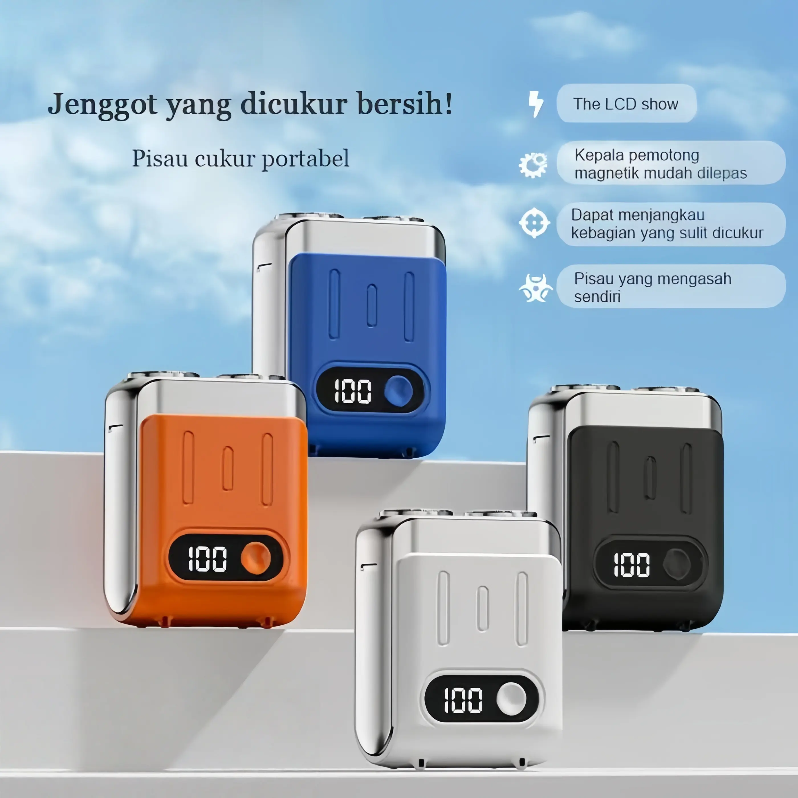 Chiteng Mini10 Alat Cukur Listrik Mini10 Portable, Cukur Basah & Kering, Kepala Magnetik - KEEPS LIFESTYLE​