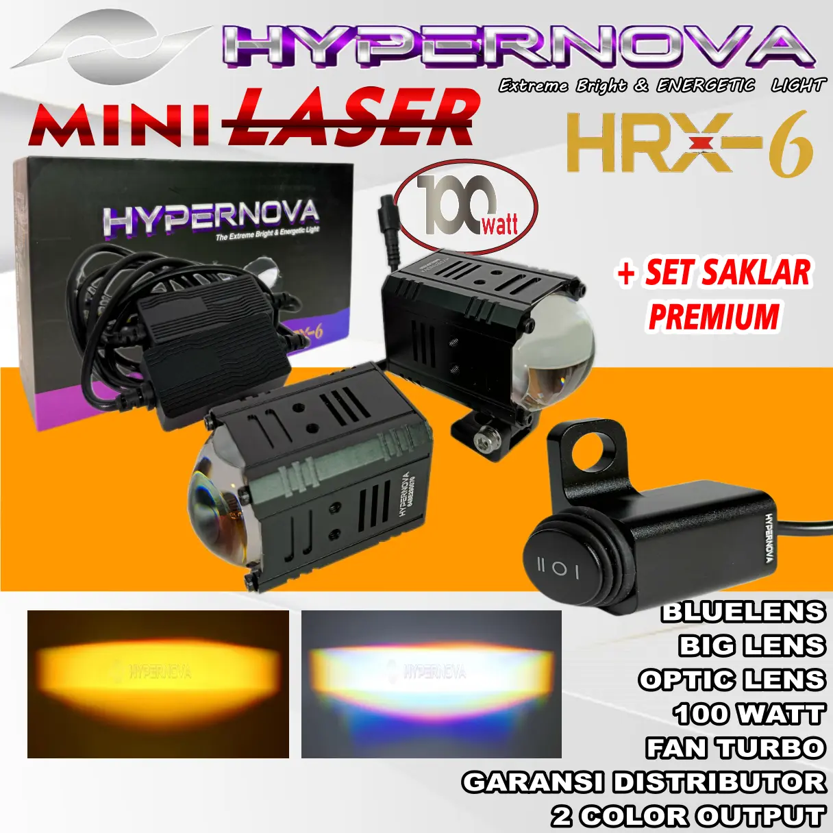 2 PC HRX6 HYPERNOVA + SAKLAR