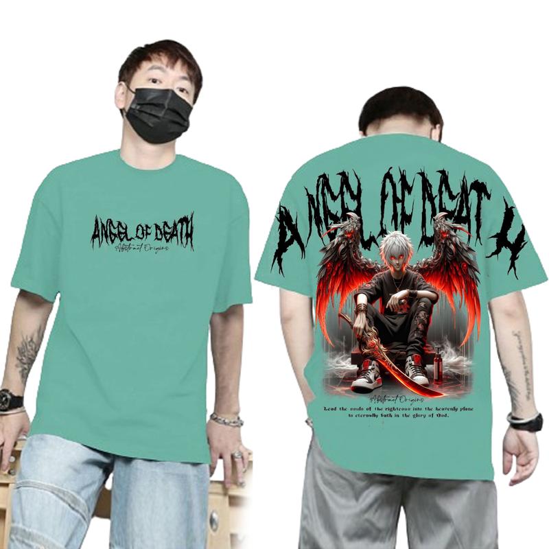 Product Introduction of kaos atasan pria ANGEL OF DEAT / kaos pria/wanita full caton cod bayar di tempat Baju Combed Distro Cowok Nyaman Panjang Pendek Oblong Santai 10