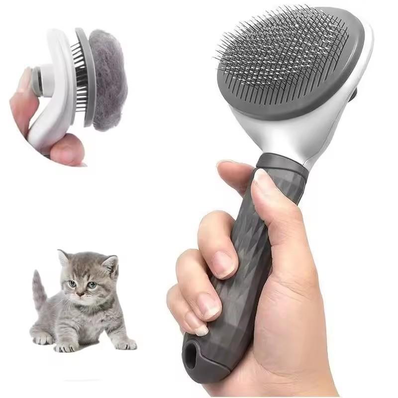 Bàn chải chăm sóc thú cưng cho chó và mèo với đầu kim thép loại bỏ lông rụng…