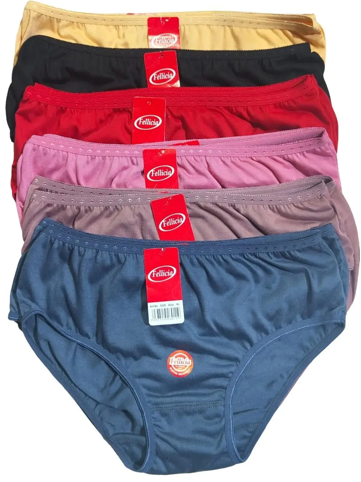 K8 Promo 6 Pcs Celana Dalam Wanita Dewasa Kareshi Yes 2907 Felicia 5200  Katun Poliester Polos Seksi Motif Remaja