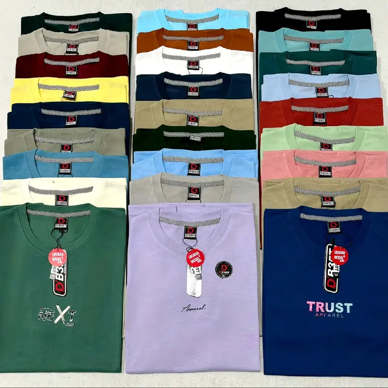 Paket 4PCS 100RIBU Kaos Distro BAHAN SEMI KATUN MOTIF SIMPEL Ready SIZE M-L-XL-XXL-XXXL MIX BRAND Cowok Pria Nyaman Unisex Keren Polos Baju Wanita Kaosdistro_ Kaos Jumbo bajudistro 1