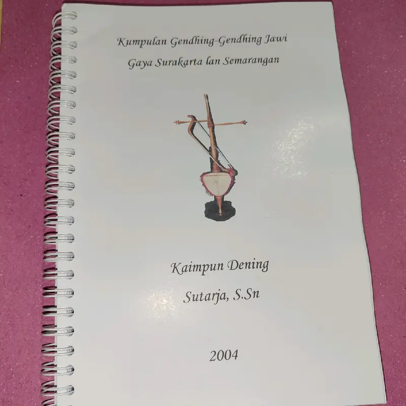 Buku Notasi Gending Gending Jawa Sutarjo 1