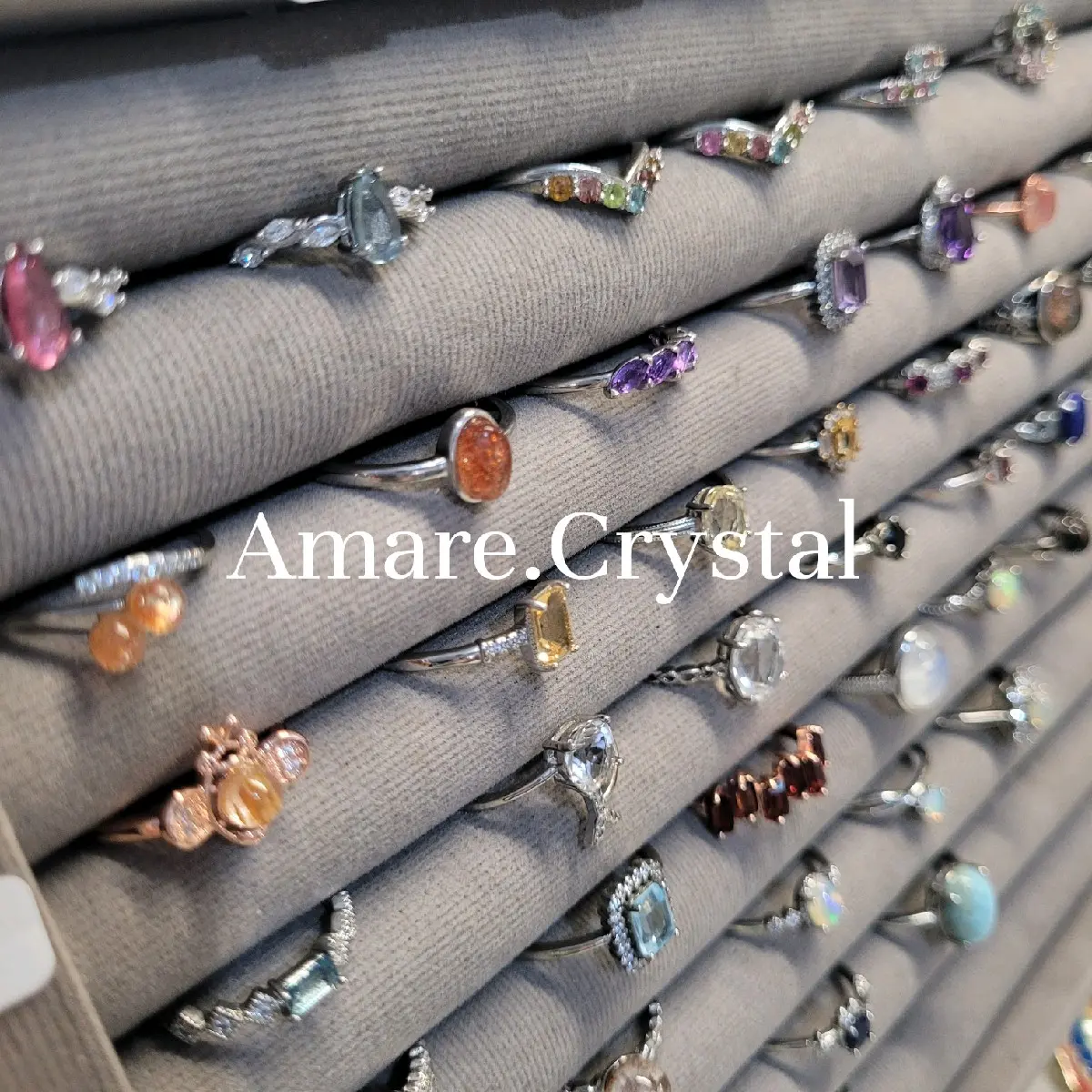 Ring Crystal Cincin Batu Alam Kristal Perhiasan Aksesoris Jewelry