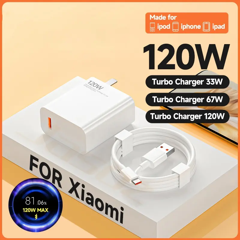 Cáp sạc siêu nhanh Type c, 120W 6A, dành cho điện thoại di động Redmi Note 14, 13 Pro +, Mi 13T12T, 11T, Poco và BlackShark 5, Bộ sạc Turbo, 12 giờ vận chuyển