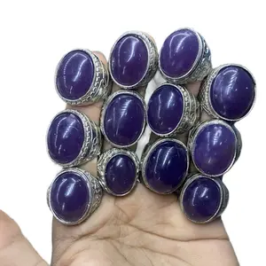 Baru akik Sukabumi batu permata ungu asli dengan desain elegan kualitas terbaik