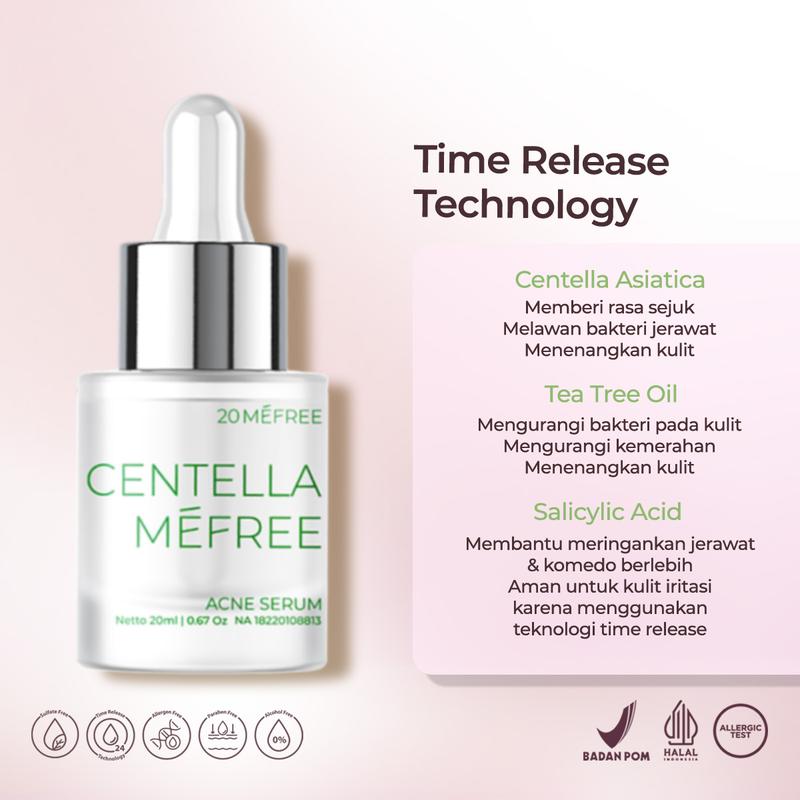 Glow & Clear Layering -  Licorice Mefree +  Centella Mefree (Brightening Serum +  Acne Serum) - Mencerahkan sekaligus mengurangi jerawat, minyak berlebih, komedo dan chicken skin 4