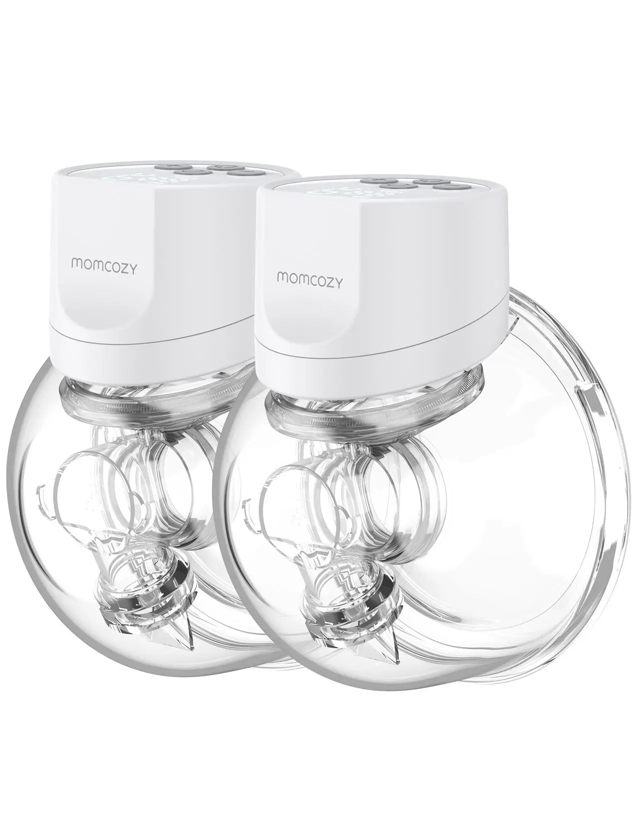 Momcozy Wearable Breast Pump S12 Pro, Double Hands-Free Pump with Comfortable Double-Sealed Flange, 3 Modes & 9 Levels Electric Breast Pump, Smart Display, 24mm (1, White)