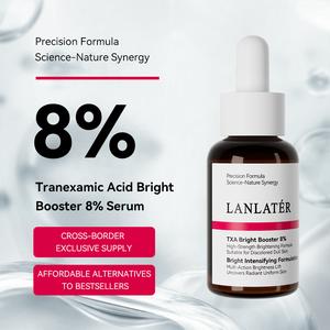 LANLATER Serum Pencerah Tranexamic Acid 8% TXA Bright Booster Formula Khas untuk Kulit Kusam Precision Formula Science-Nature Synergy Brightening Cleansing Face Pigmentation
