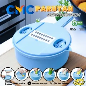 CMC[COD]Alat Parutan Baskom Pemotong Sayur Buah Serbaguna Multi Slicer Kitchenware/C-543