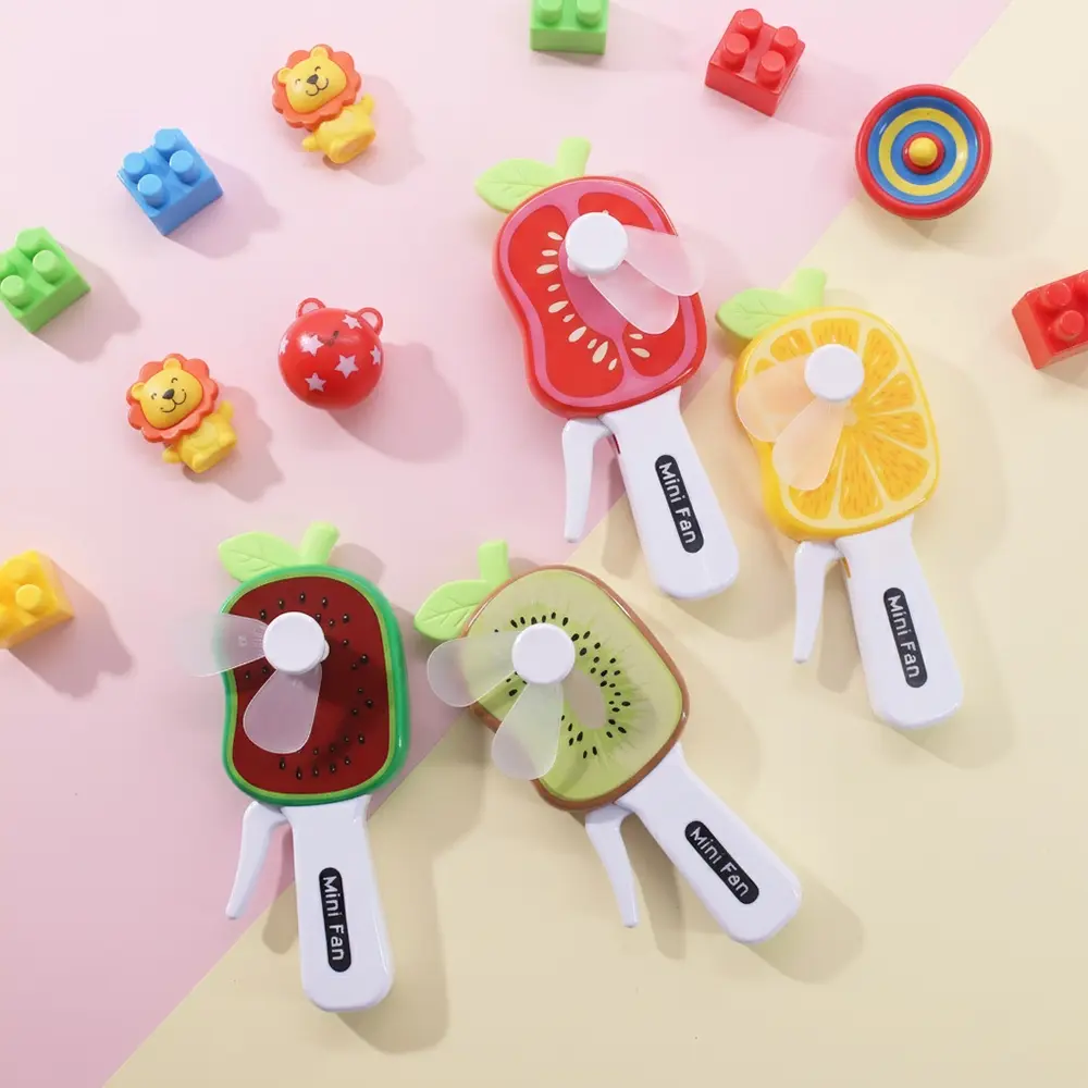 Kipas Angin Mainan Manual Anak Bayi Karakter Buah Mini Fan Kartun Lucu