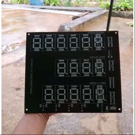 PCB Display Pom Mini Segmen Seven Pertamini 1,2 Inchi bahan pertinax tebal 3
