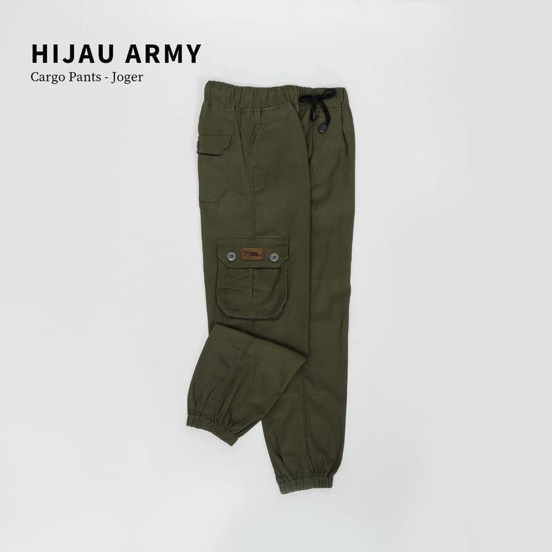 Celana Cargo Joger Remaja Pria Pinggang Karet Bahan Katun Twill Strecth Premium 4