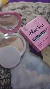 Product Review of MARINA Compact Powder UV Brighten Up Bedak Padat 12gr Peach Wajah from t**8 3