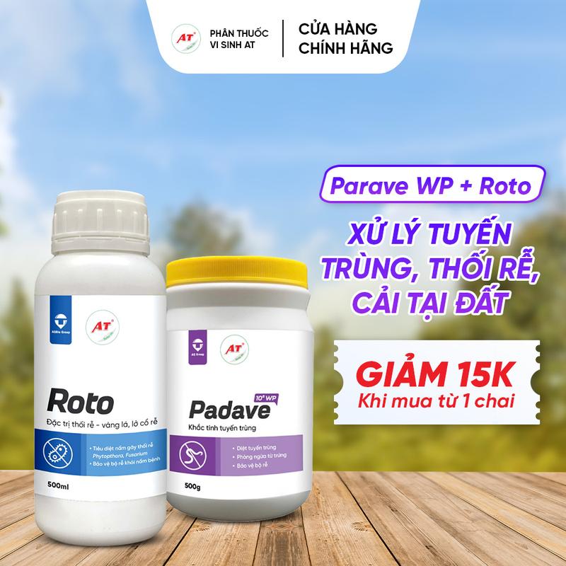  Combo Padave Wp 500g và Roto 500ml - Xử Lí Tuyến Trùng + Vàng Lá Thối Rễ 