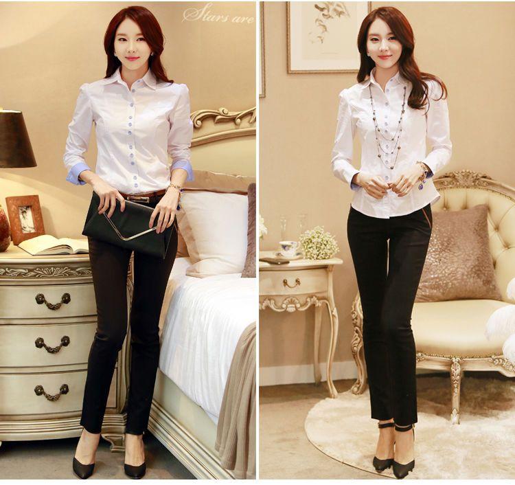 Product Introduction of Áo Công Sở Màu Trắng Dài Tay Cho Nữ, Quần Áo Làm Việc Mỏng Mùa Xuân Và Mùa Thu, Trang Phục Trang Trọng, Áo Sơ Mi Nữ Mới Cho Sinh Viên Nữ 2